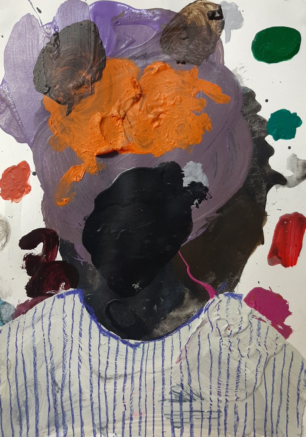Painting by Fadi Elchamaa, Innominate #103, 2019.