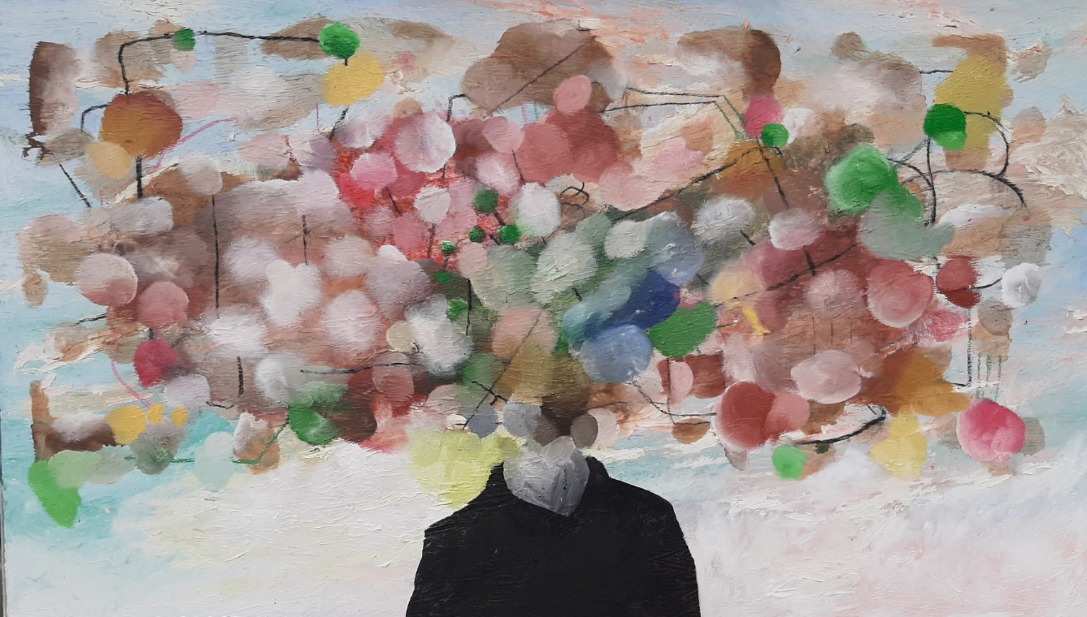 Painting by Fadi Elchamaa, Innominate #1277, 2020.