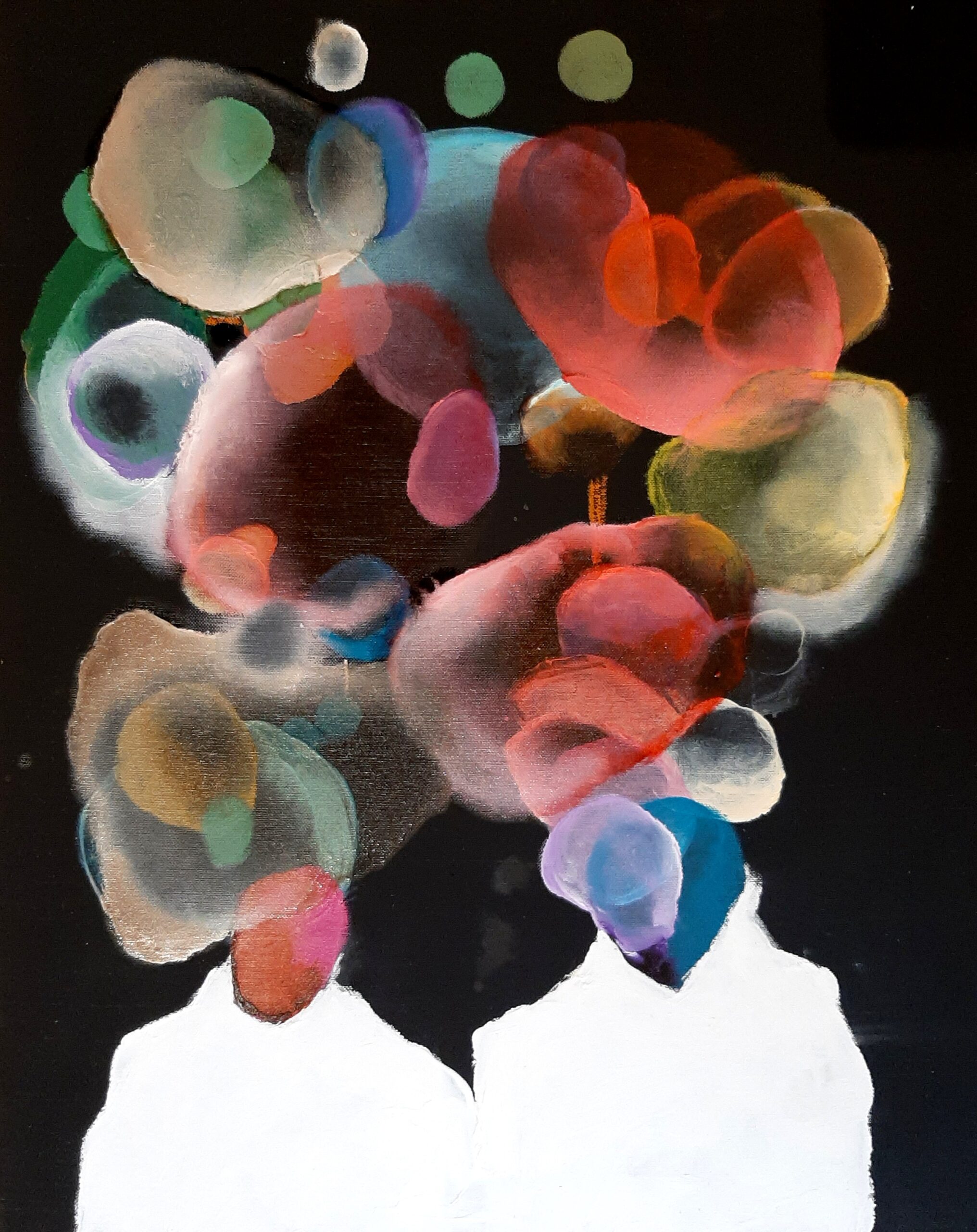 Painting by Fadi Elchamaa, Innominate #2477, 2020.