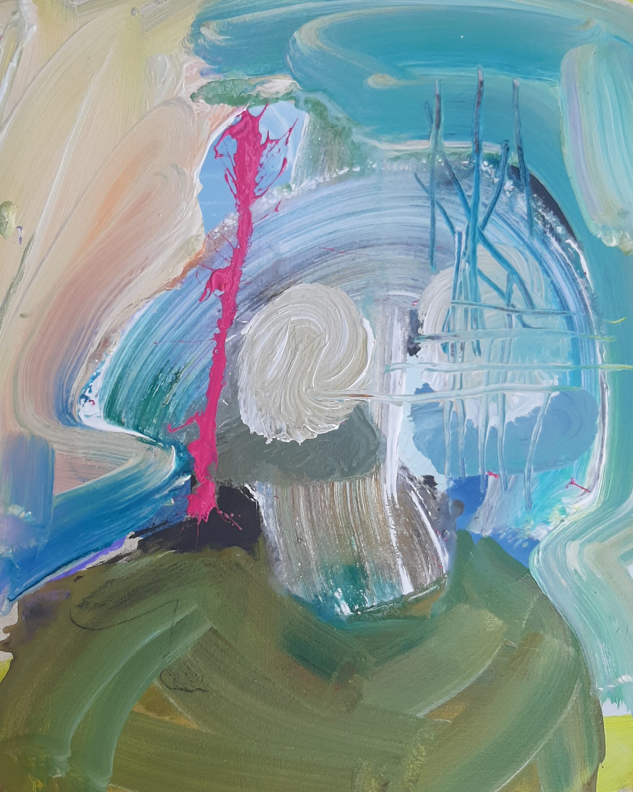Painting by Fadi Elchamaa, Innominate #4481, 2021.
