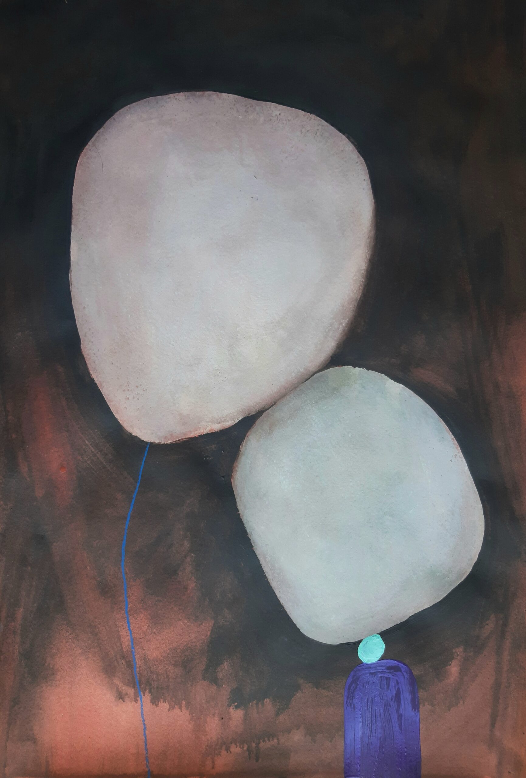 Painting by Fadi Elchamaa, Innominate #4999/b, 2021.