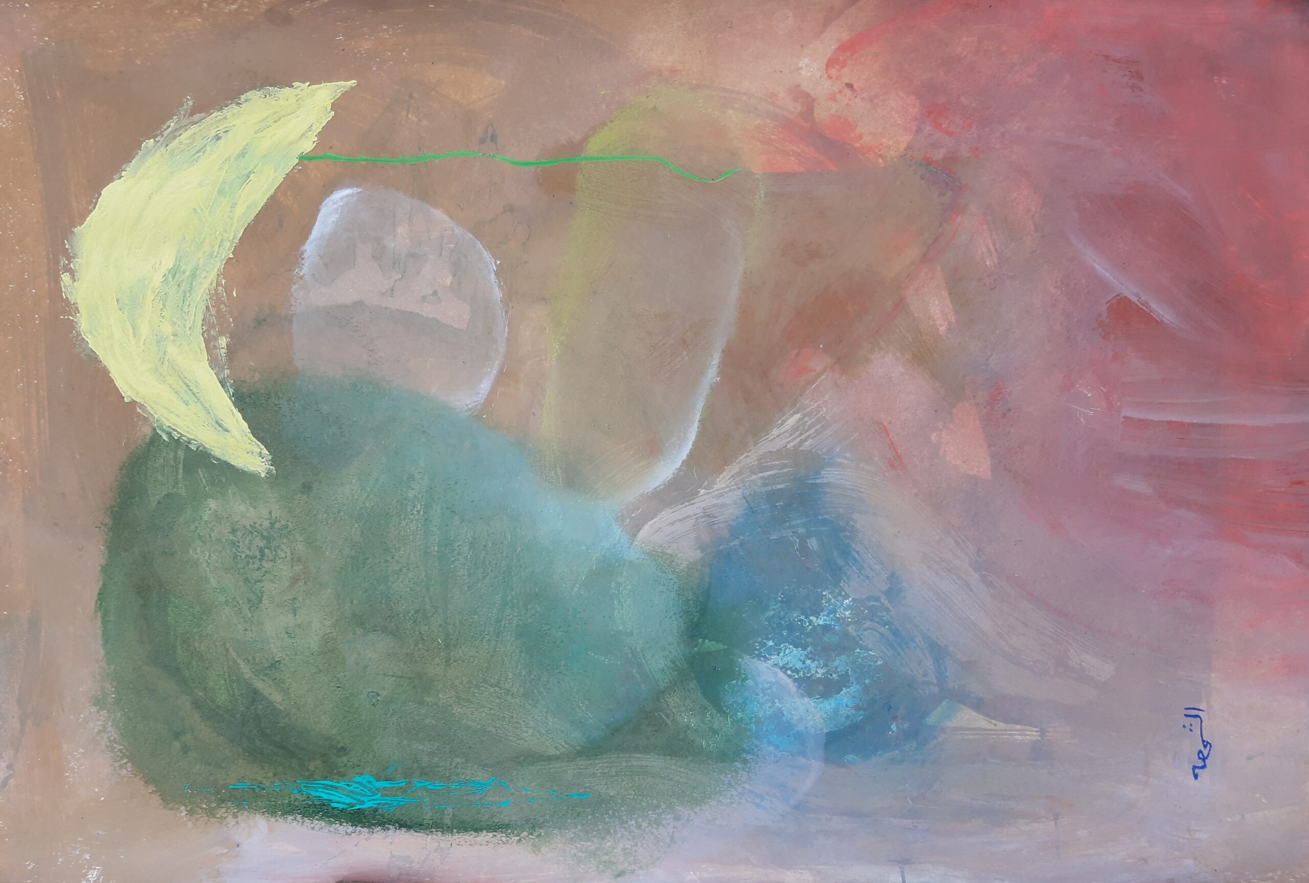 Painting by Fadi Elchamaa, Innominate #5563, 2021.