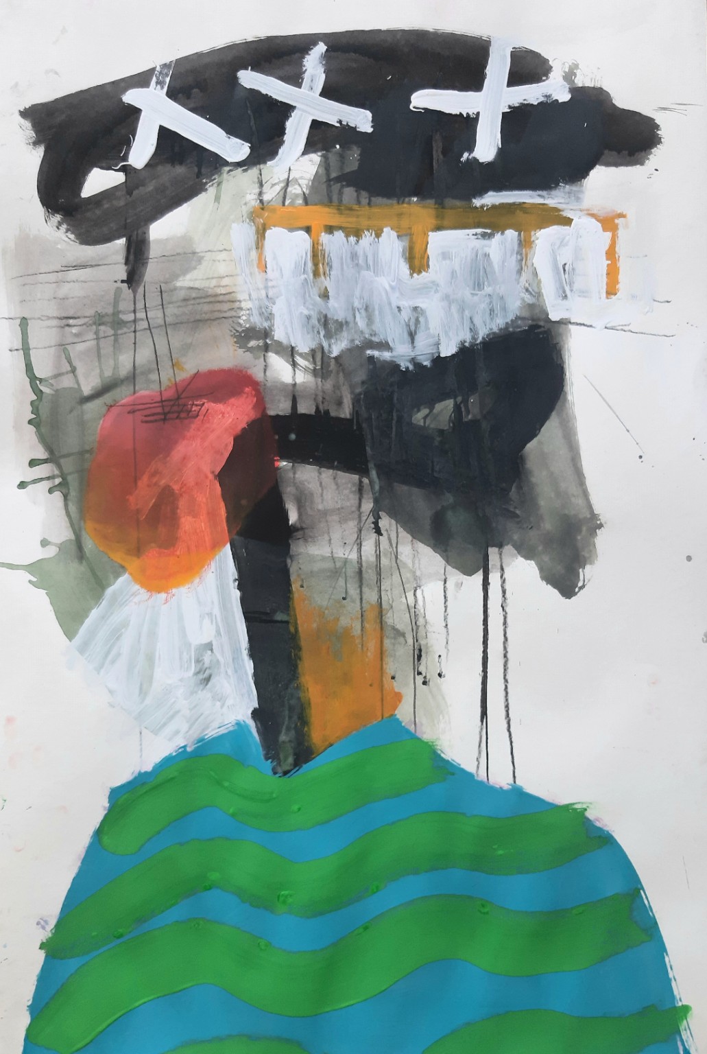 Painting by Fadi Elchamaa, Innominate #6599, 2022.