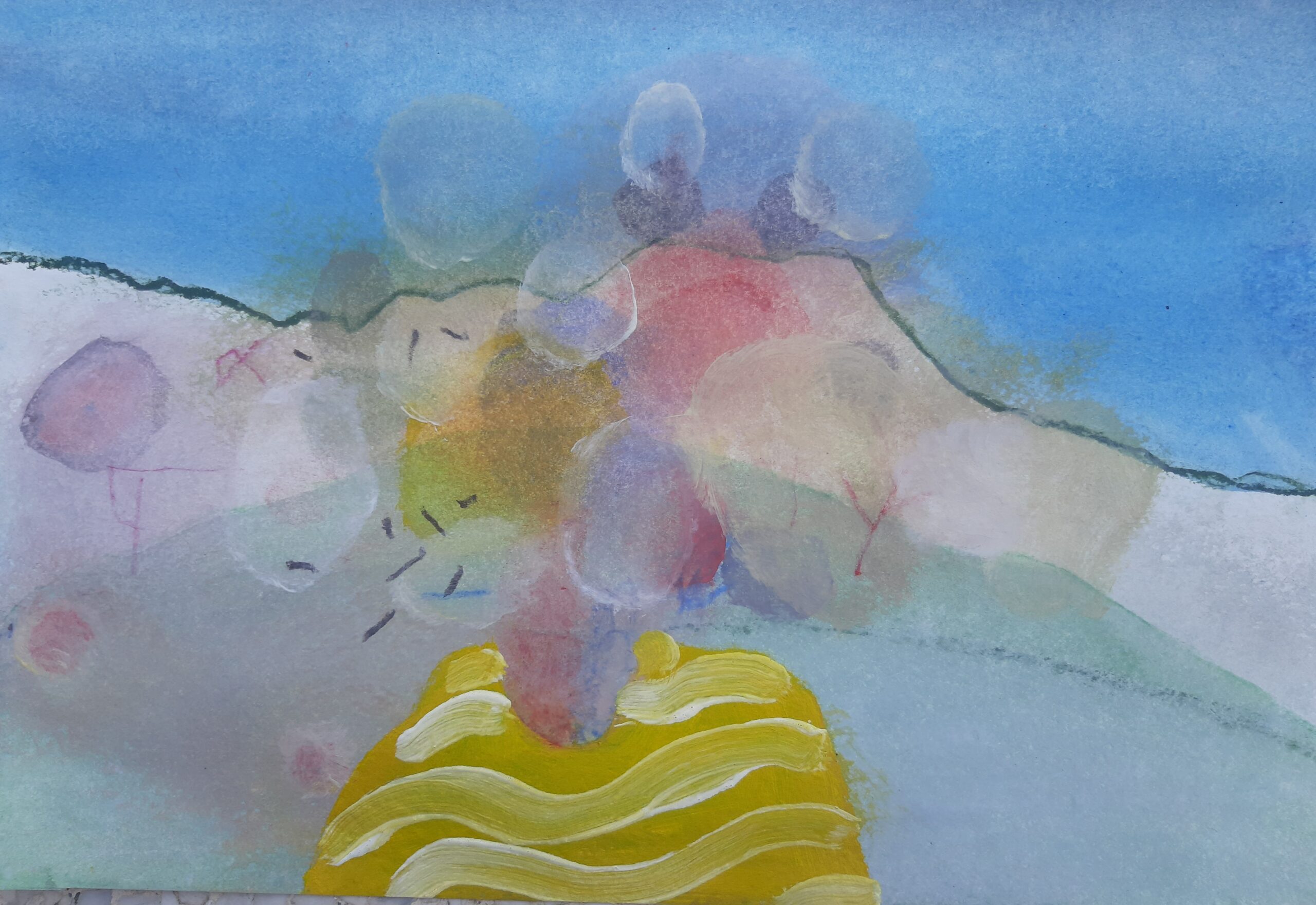 Painting by Fadi Elchamaa, Innominate #8123, 2022.