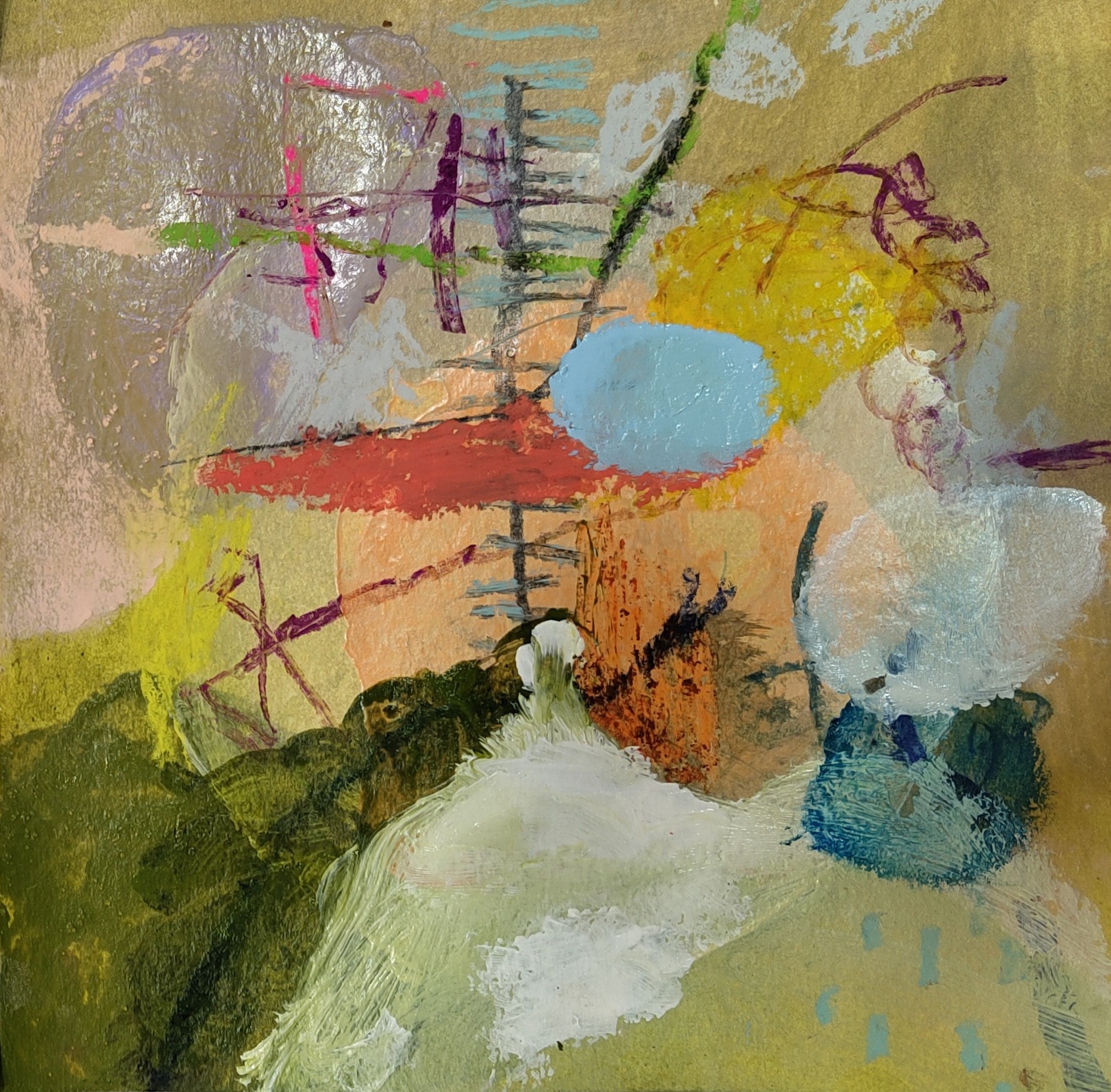 Painting by Fadi Elchamaa, Innominate #13219, 2024.