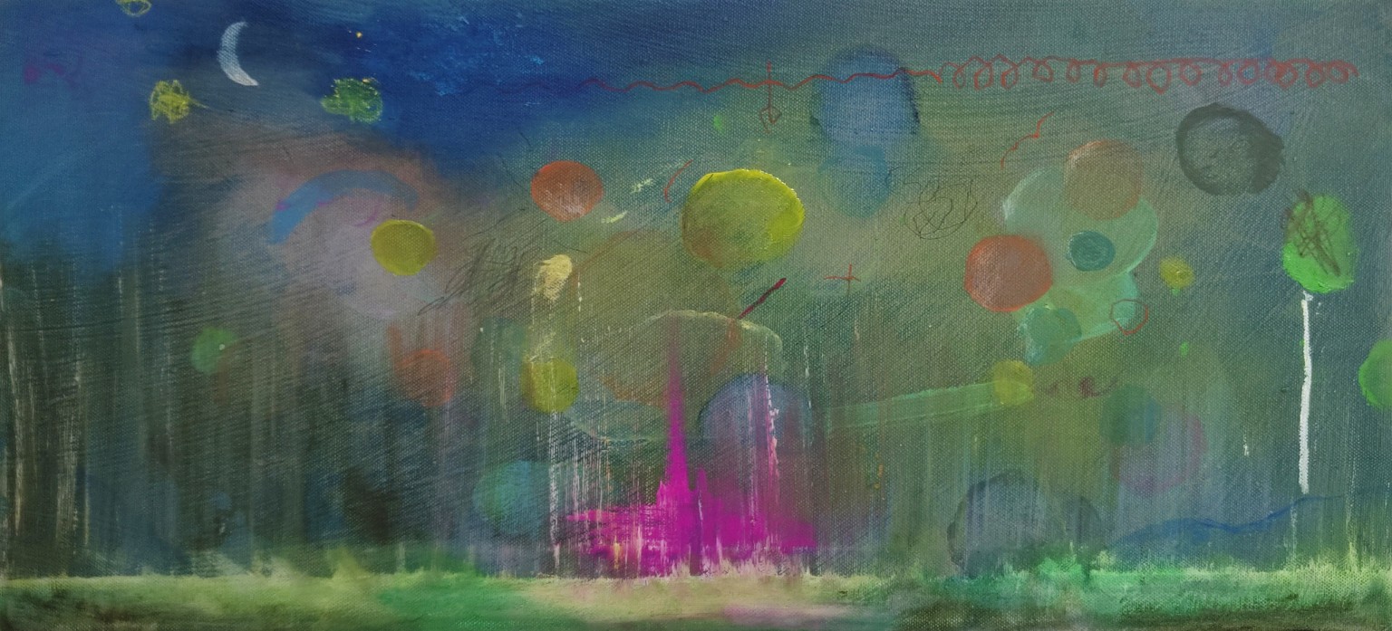 Painting by Fadi Elchamaa, Innominate #16487, 2025.