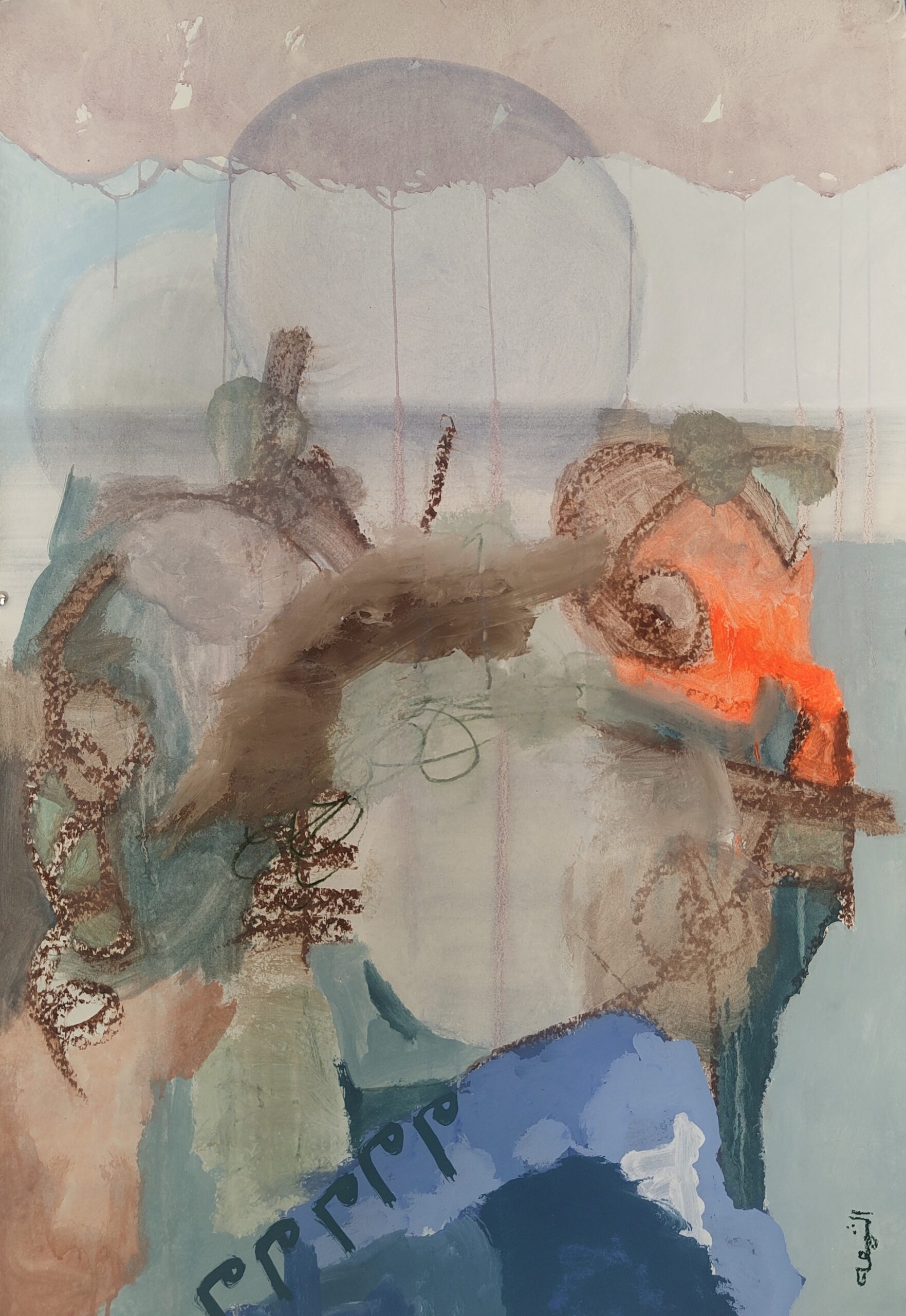 Painting by Fadi Elchamaa, Innominate #22027/c, 2026.