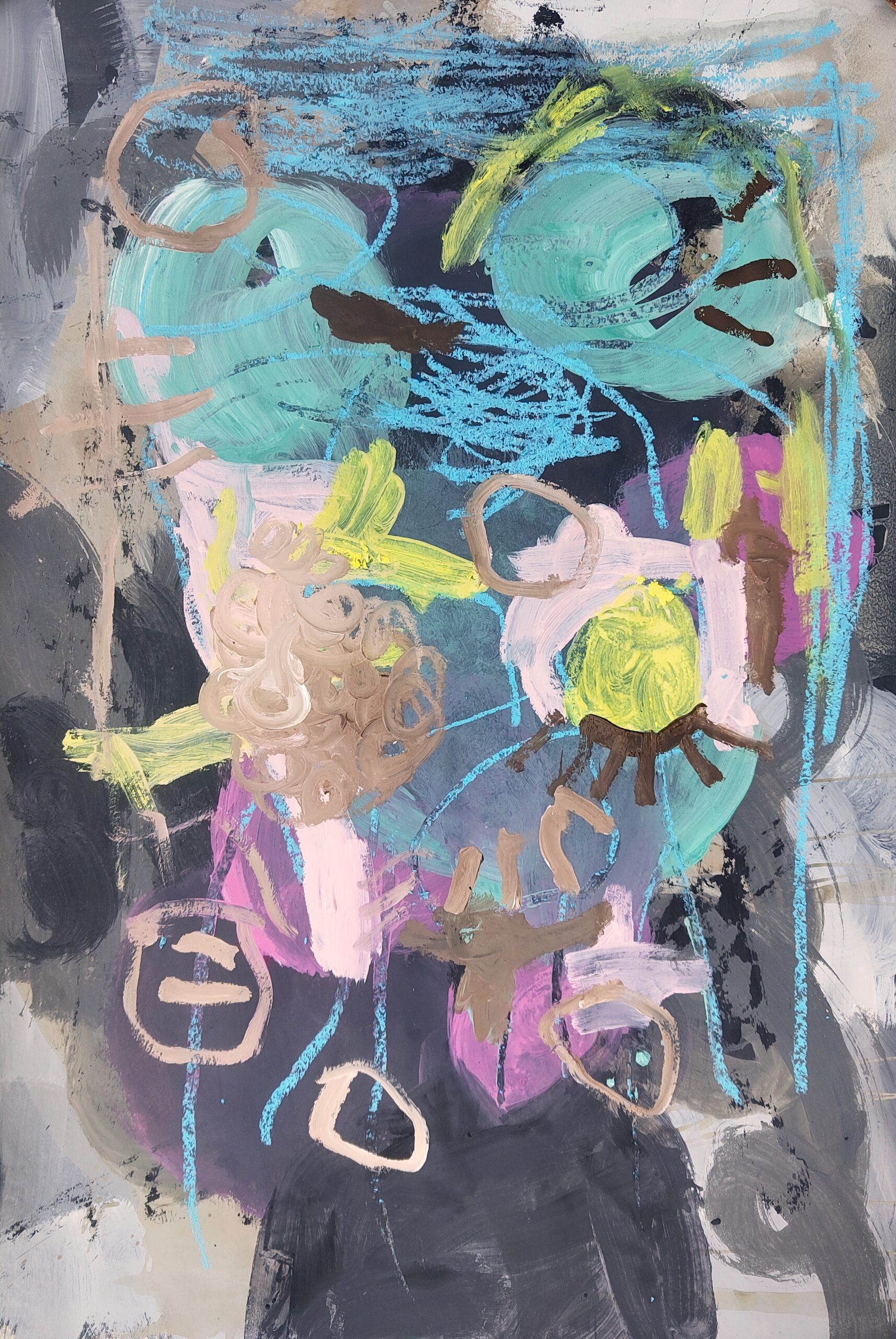 Painting by Fadi Elchamaa, Innominate #22027/e, 2026.