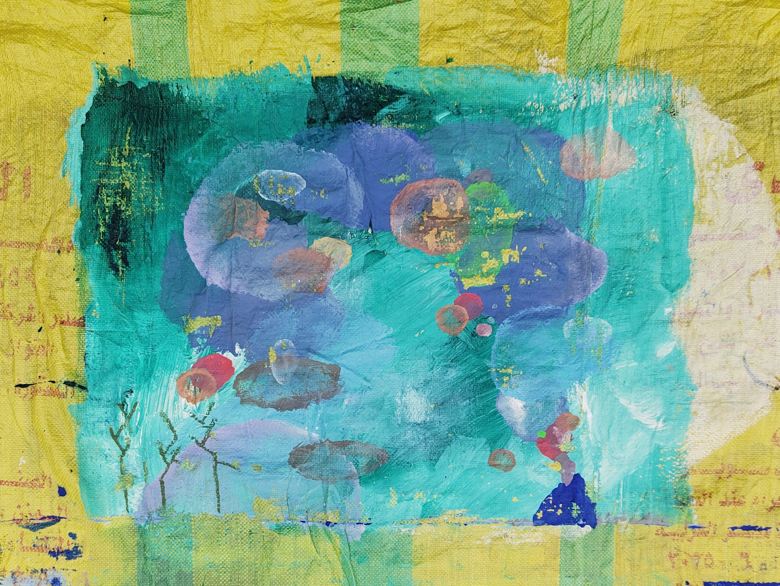 Painting by Fadi Elchamaa, Innominate #22027/g, 2026.