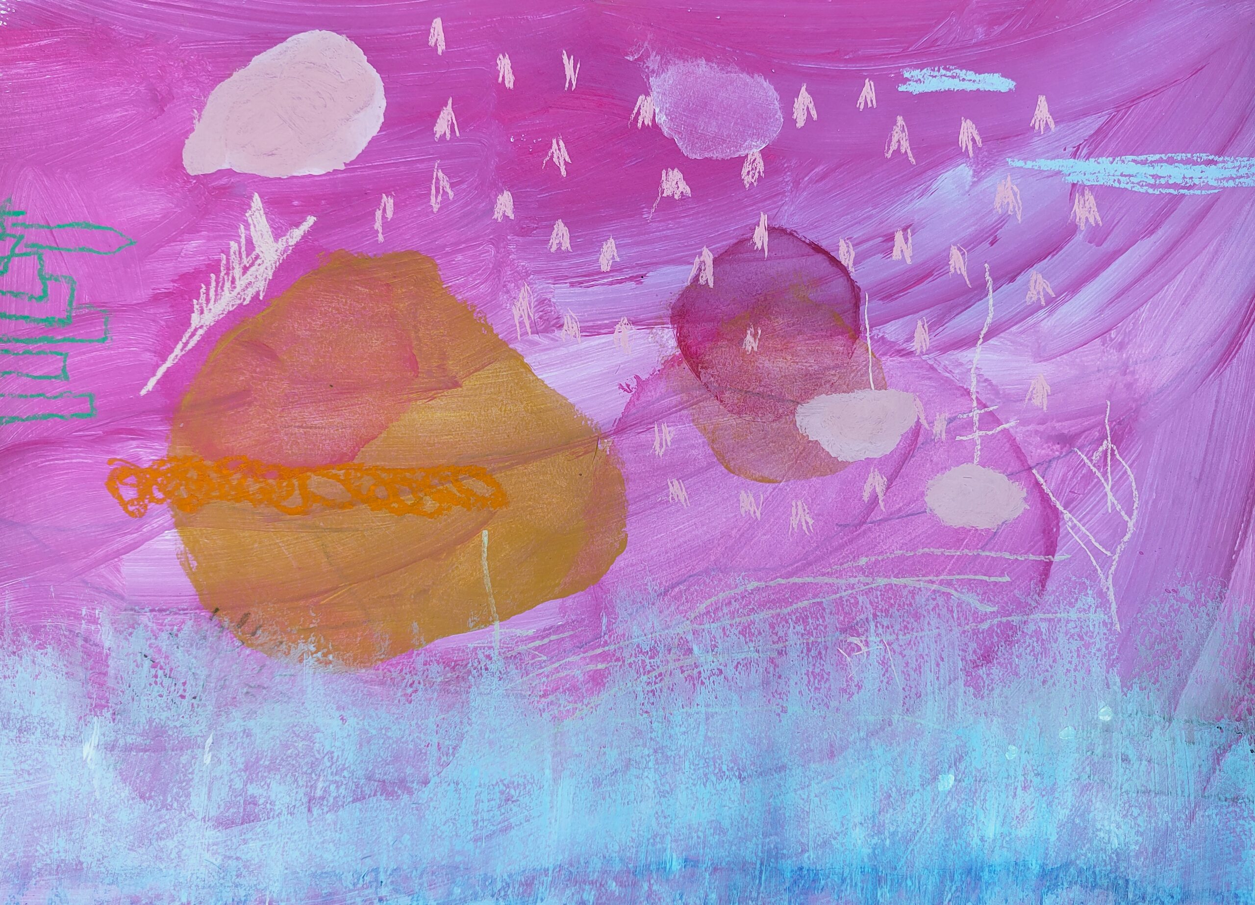 Painting by Fadi Elchamaa, Innominate #18041, 2025.